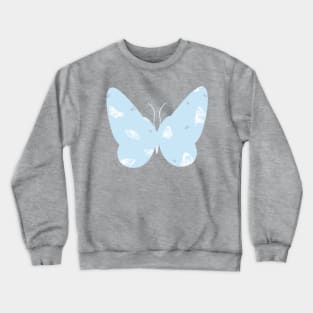 Blue Butterfly Pattern Crewneck Sweatshirt